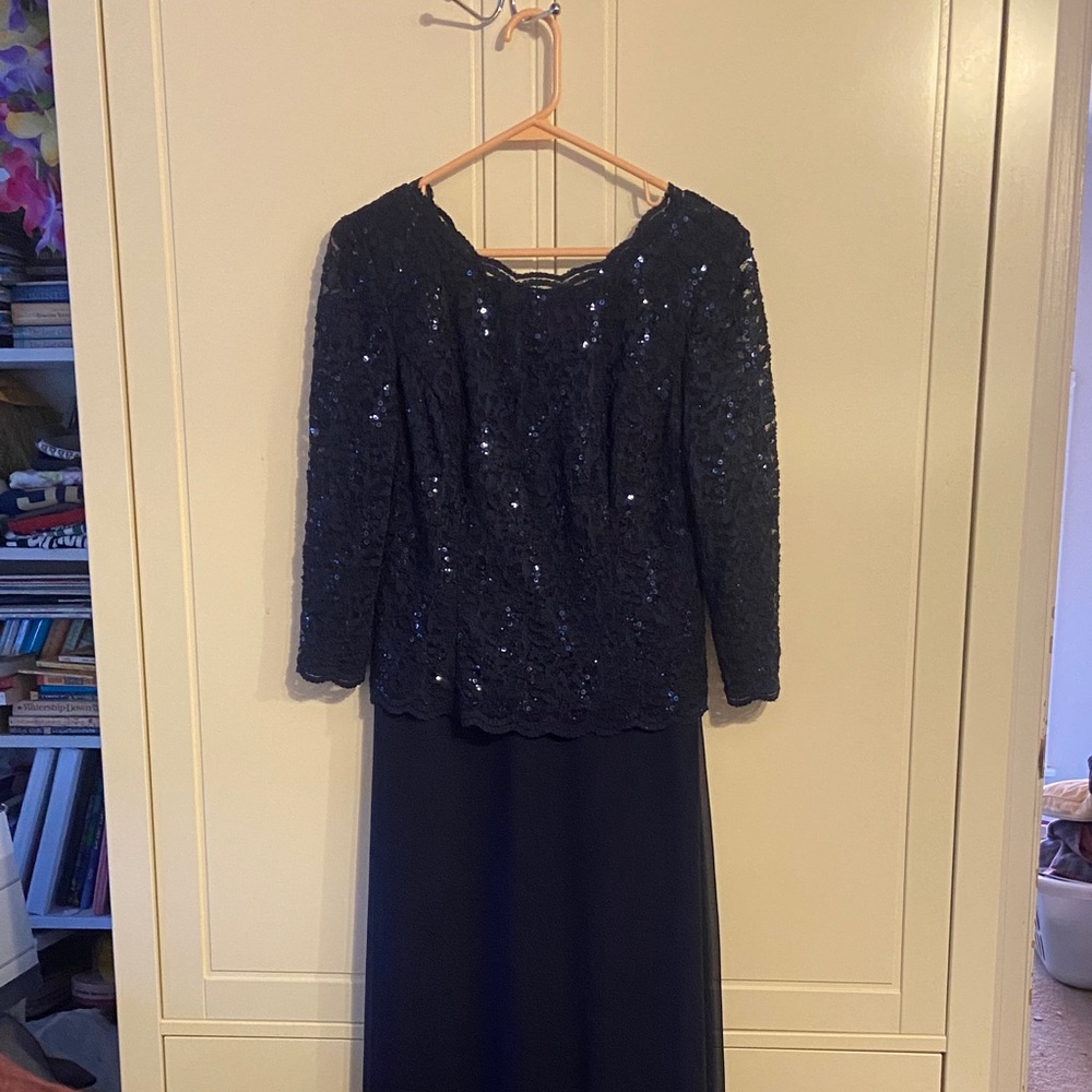 Alex Evenings Navy Blue Dress